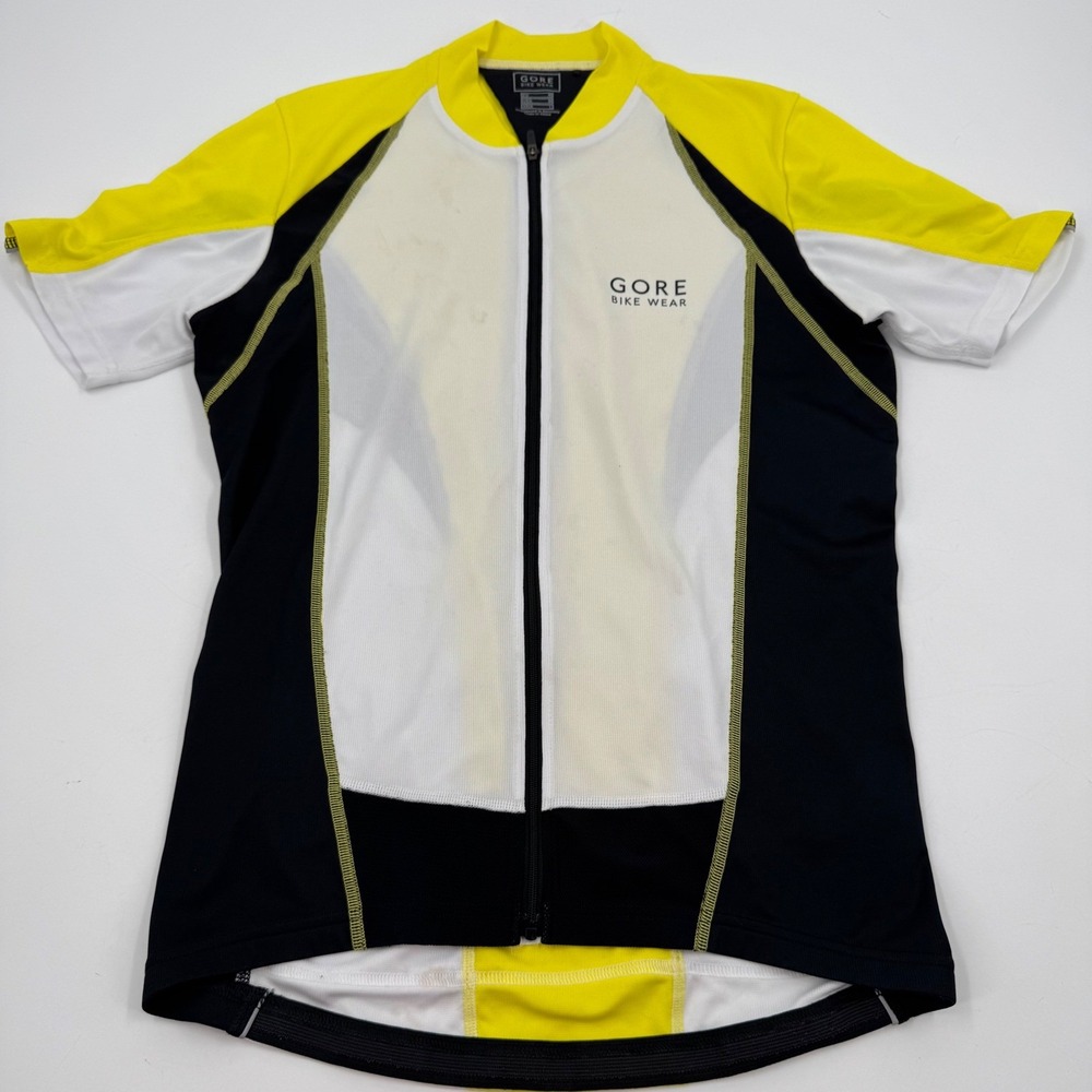 Gore Bike Wear Cycling Jersey Short Sleeve Full Zip Athletic Yellow‎ M